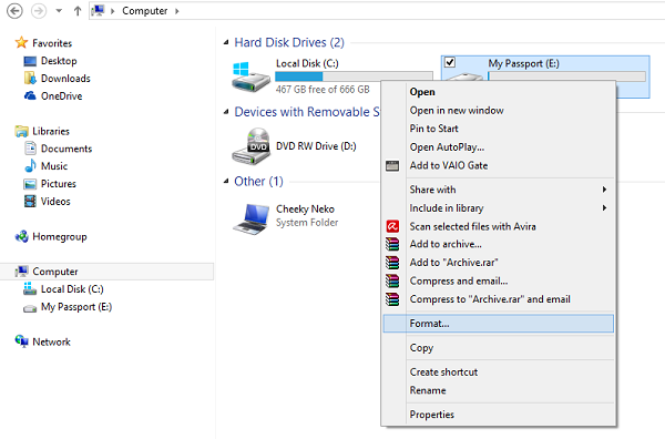 formatting a mac hard drive for windows